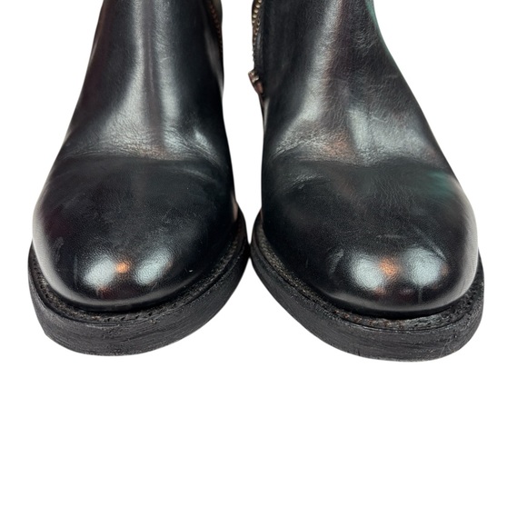 Frye Women's Rosalia Black Leather Ankle Booties Like New - Size 8 B - Picture 4 of 10